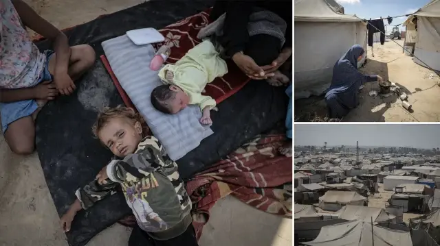 israil saldirilarindan kacan filistinliler agir kosullar altinda yasam mucadelesi veriyor kgWIFx5N